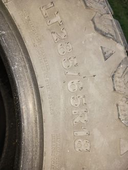 3 LT285/65R18 Tires