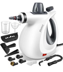 Phueut Pressurized Handheld Multi-Surface Natural Steam Cleaner with 12 pcs Accessories, Multi-Purpose Steamer for Home Use, Steamer for Cleaning Floo