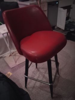 Authentic leather barstool