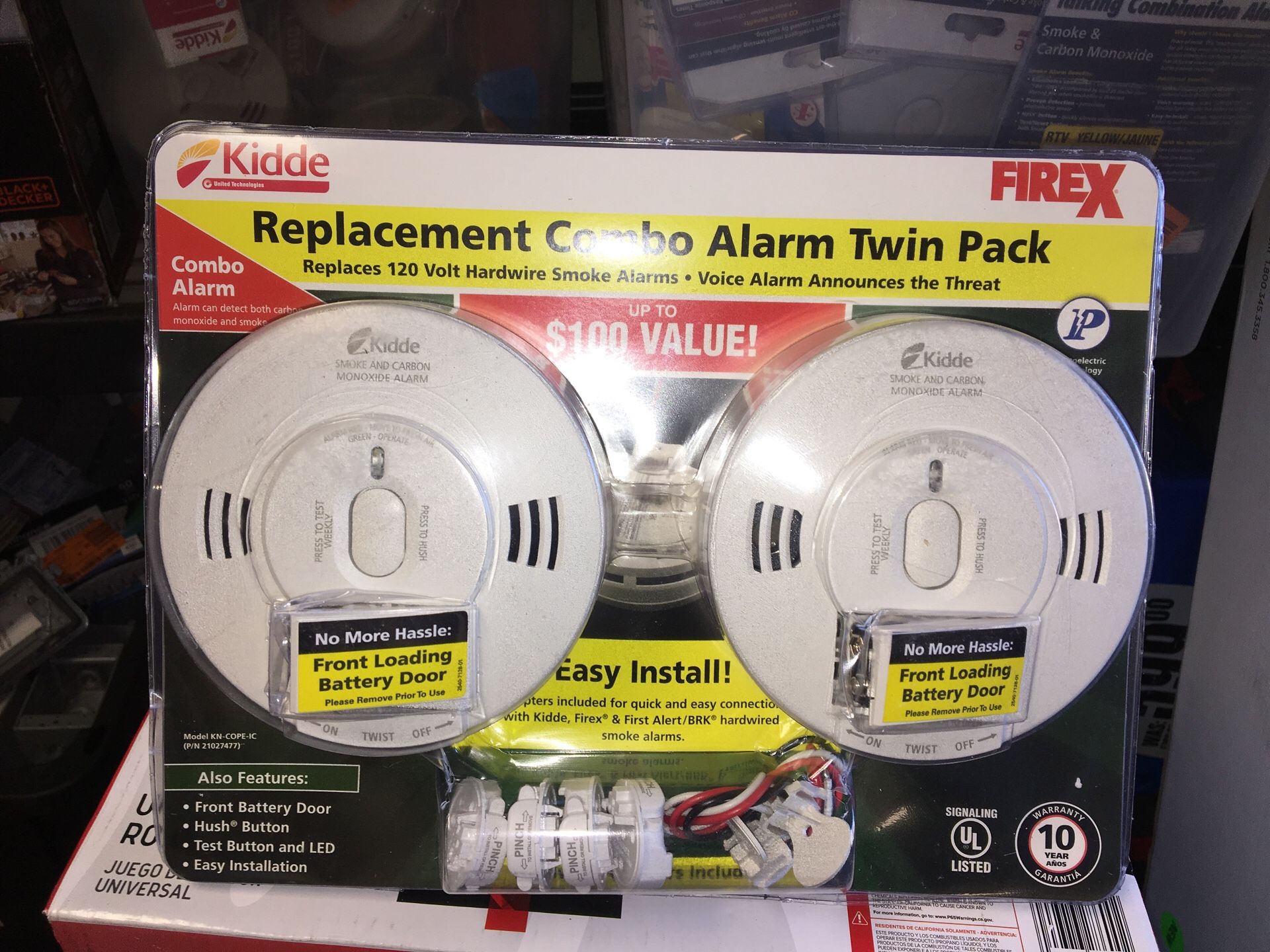 Kidde FireX Hardwire Smoke and Carbon Monoxide Combination Detector ...