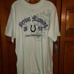 MENS MEDIUM INDIANA COLTS PAYTON MANNING REEBOK SHIRT NEW WITH TAG