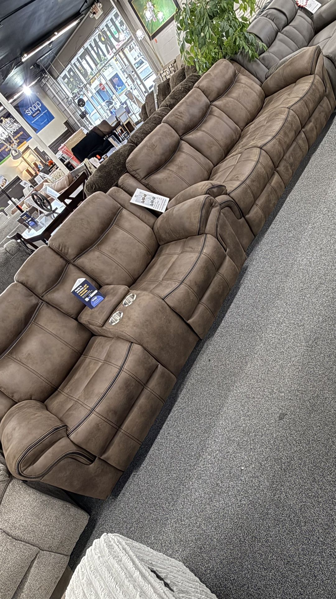 Brown Reclining Sofa And Rocking Reclining Loveseat