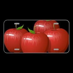 License Plate Novelty Car Front Apples Fruit Food Red Apples