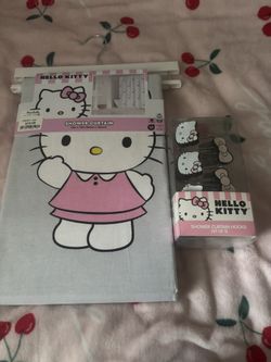 Hello Kitty Shower Curtain With Hooks