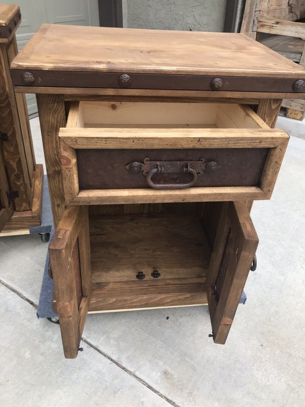 Mexican Rustic furniture- Rustic nightstands for Sale in Chula Vista