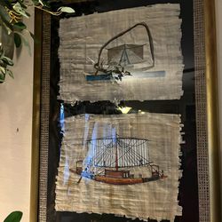 Framed Egyptian Papyrus Art