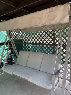 Three seater swing with canopy