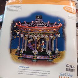 Department 56 Snow Village Halloween Ghostly Carousel Animated Light & Sound