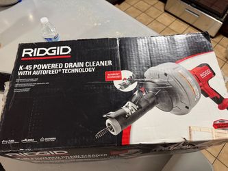 ridgid k 45 powered drain cleaner with autofeed technology