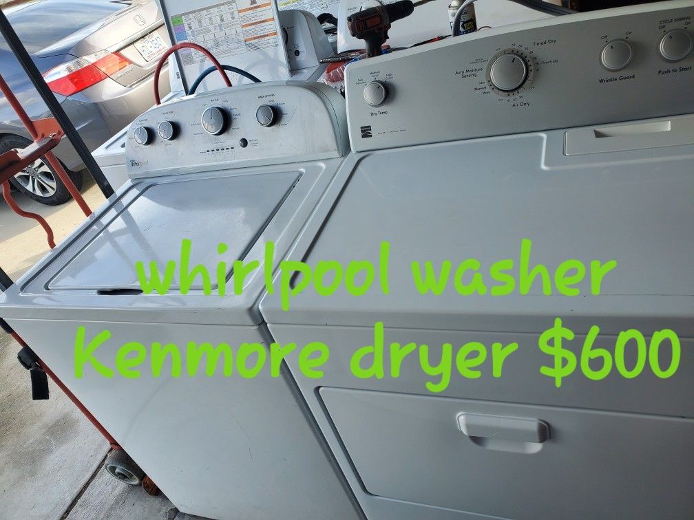 Whirlpool washer Kenmore dryer