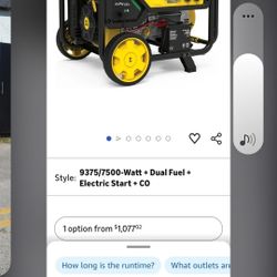 Dual Fuel Generator. Champion