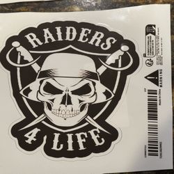 6” Raiders Die Cut Sticker $5 Each