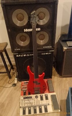 Custom Fretless bass unlined and modded $200