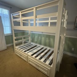 Custom Built Bunk Bed with drawers 