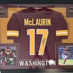 Terry McLaurin Signed Washington Commanders Framed Pro Style Jersey Beckett