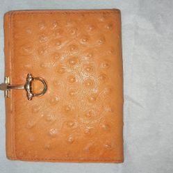 Leather Wallet Orange Color