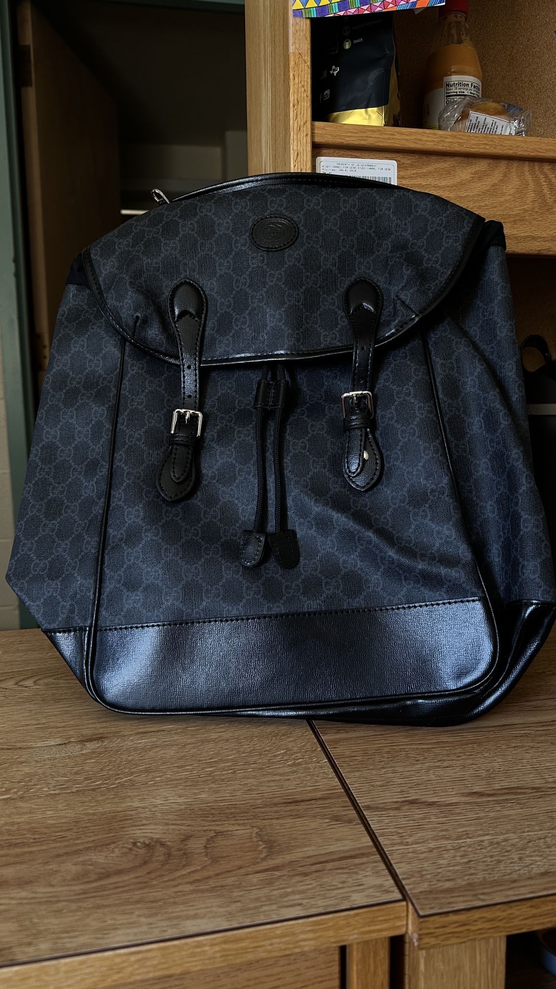 Black Gucci Backpack