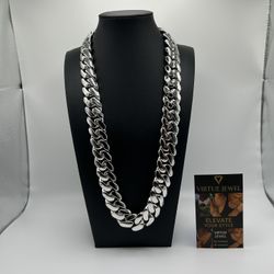 20mm Miami Cuban Link Silver Plated Chain Necklace 18k & 14k Crab Old School Regular Lock 