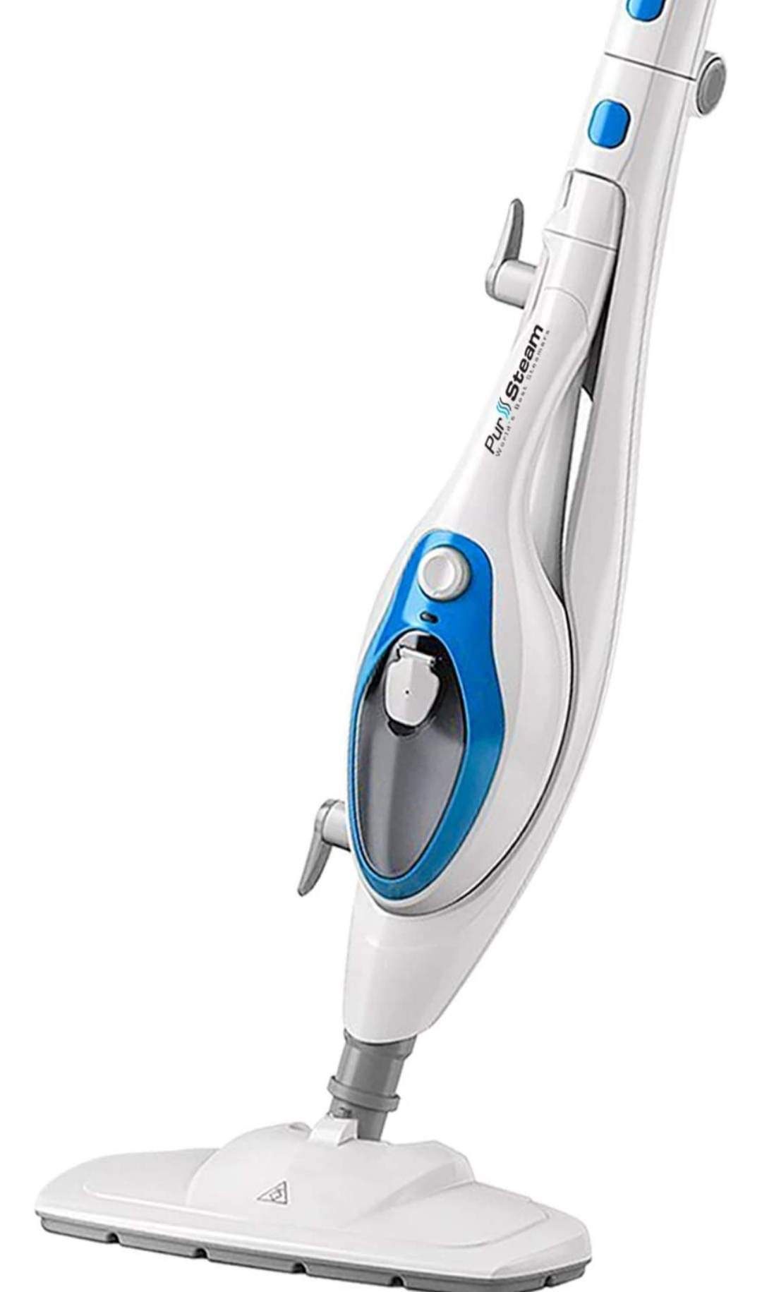 PurSteam Steam Mop Cleaner 10-in-1 with Convenient Detachable Handheld Unit, Laminate/Hardwood/Tiles/Carpet Kitchen - Garment - Clothes - Pet Friendly