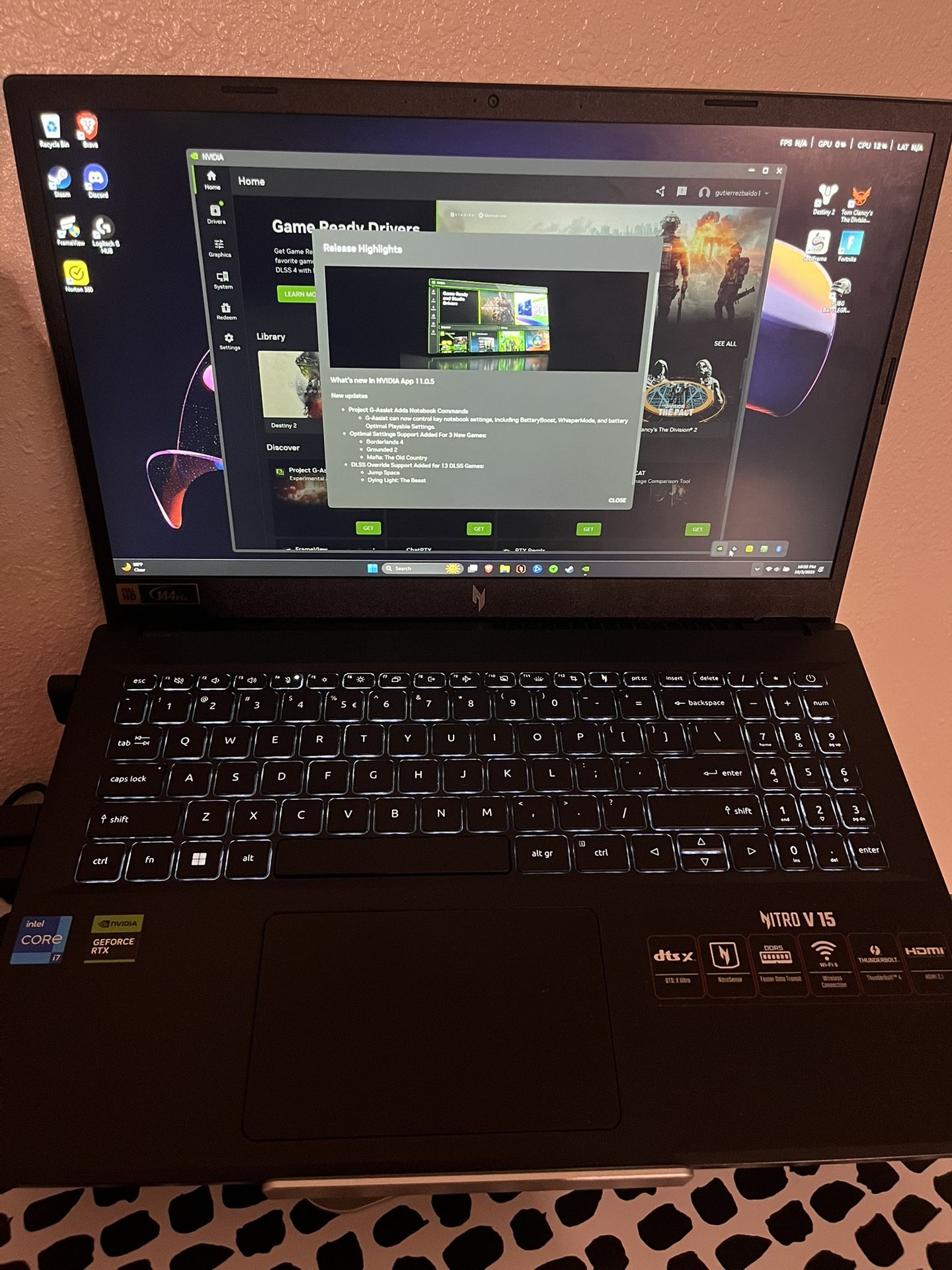 Acer Nitro V15 Gaming Laptop 