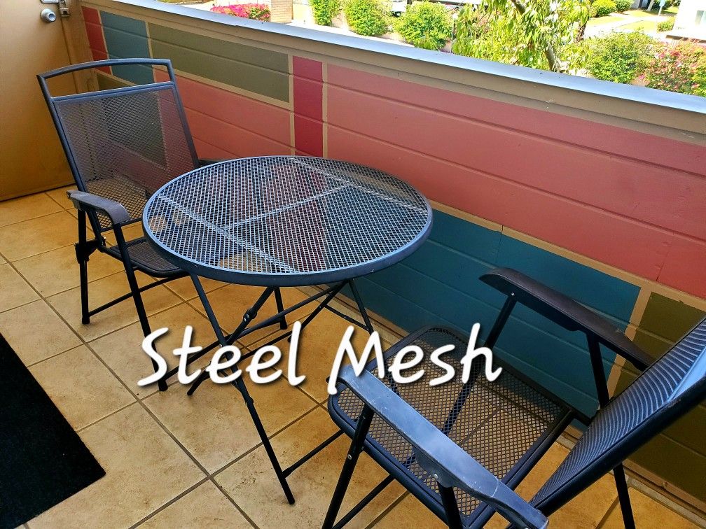 Mesh Bistro Table And Chair Top Quality