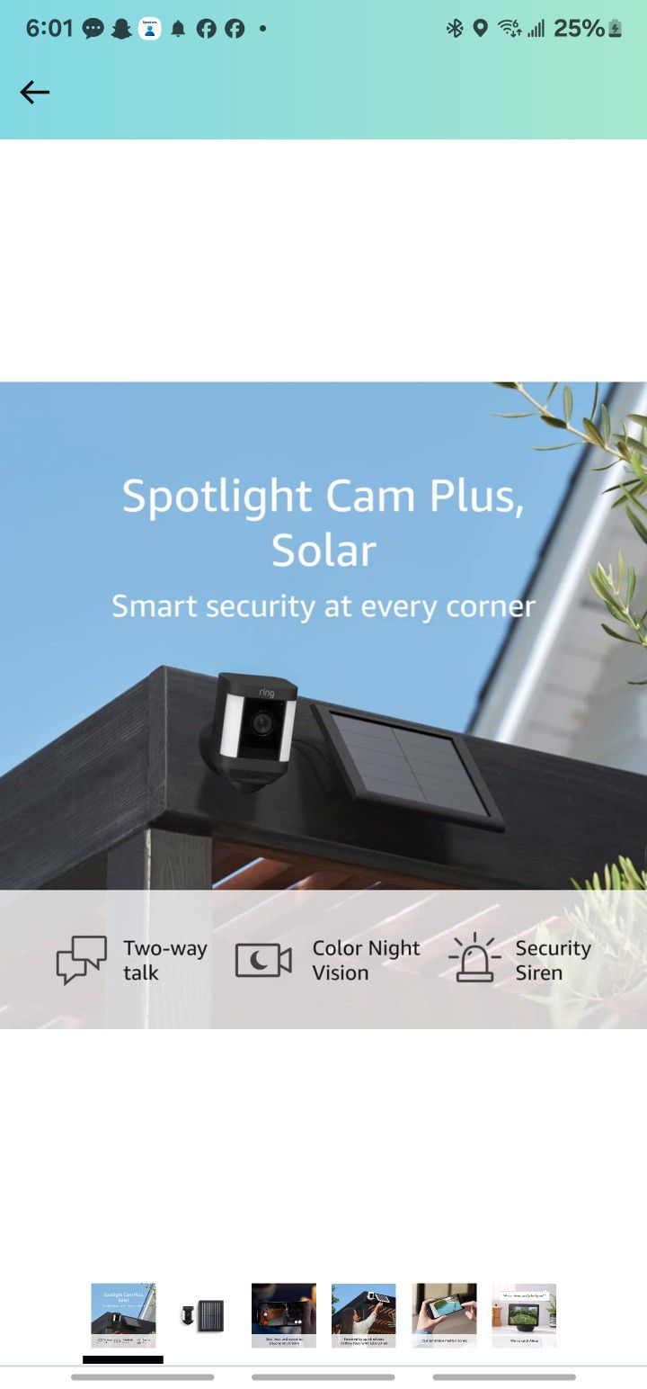 3 Ring Spotlight Cam PLUS Solar Security Cameras 