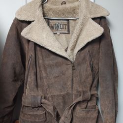 VINTAGE WINLIT GENUINE LEATHER BOMBER COAT