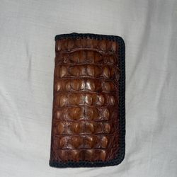 Authentic Gator Leather Long Wallet 