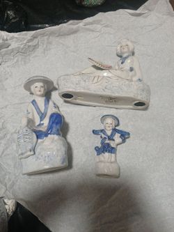 vintage blue-and-white porcelain