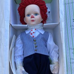 Seymour Mann “Raggedy Andy” Porcelain Collectible Doll
