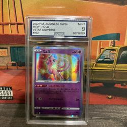 Mint 9 Holo Mew Pokemon Card