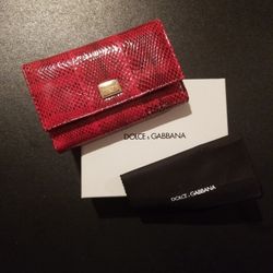 D&G Red Python Skin Wallet