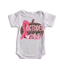 Breast cancer awareness onesie