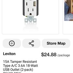 Leviton 18w Usb Outlets 