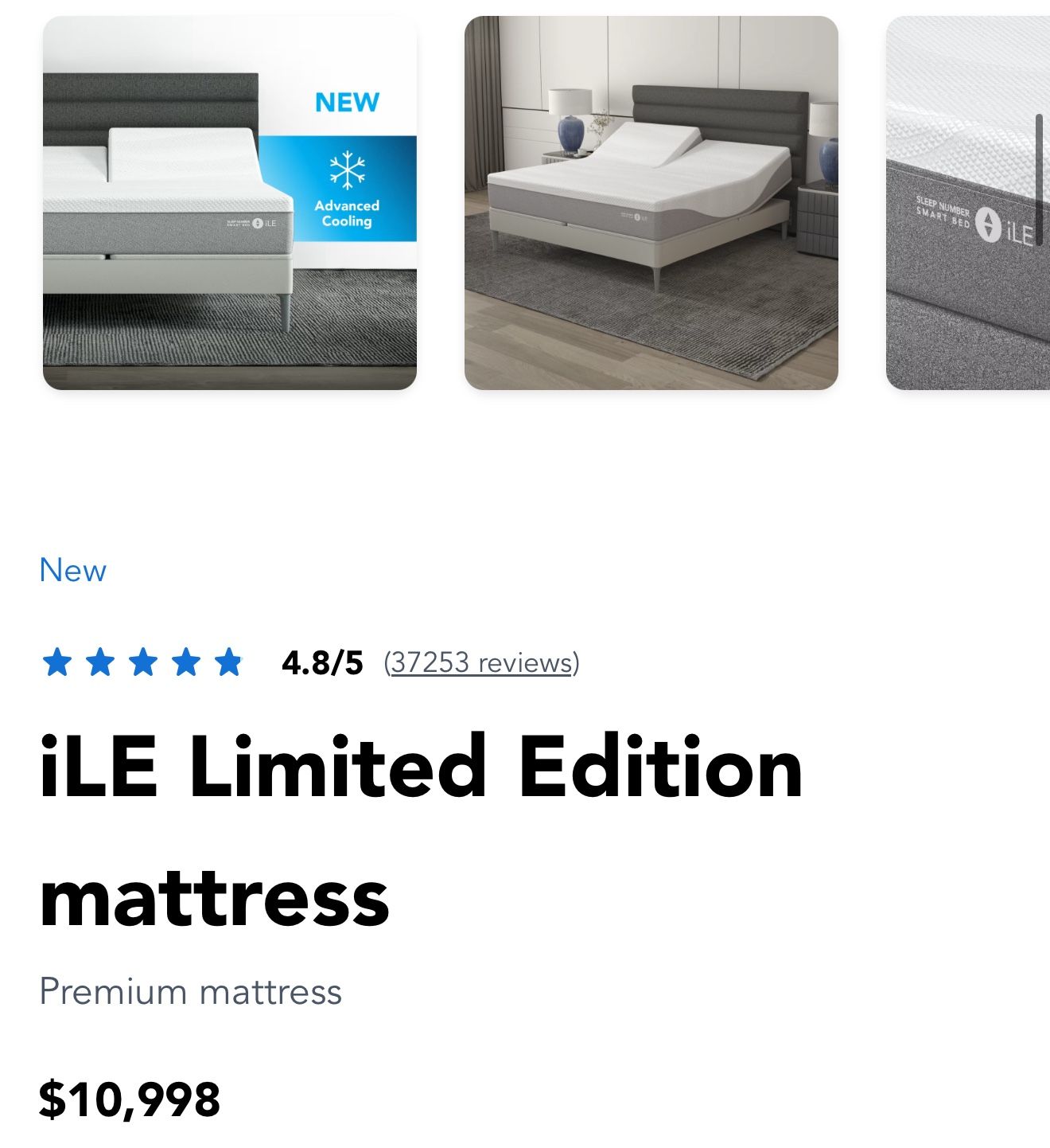 Sleep Number iLE Limited Edition Smart Bed with FlexFit™