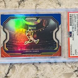2020 Lebron James Red White Blue Kobe Tribute Dunk Prizm PSA 9 LA Lakers 