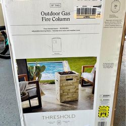Outdoor Gas Fire Column 25”