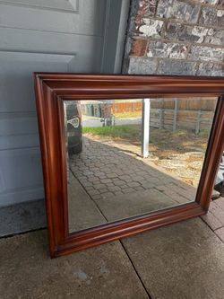 Wood Framed Wall Mirror