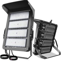 150000LM Led Stadium Lights Outdoor Dimmable 0-1000w Super Bright Led Arena Flood Light 100-277v 5000k Yoke Mount IP66 Waterproof Pole Light Commercia