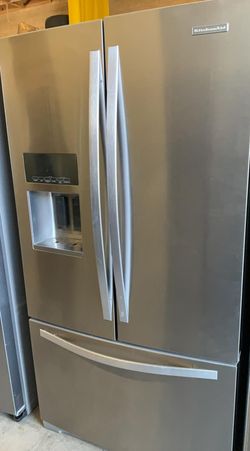 Kitchen Aid French Door Silver Refrigerator Fridge
