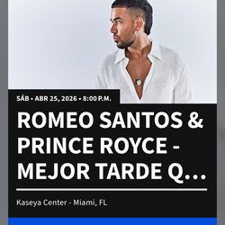 Romeo Santos & Prince Royce Tickets