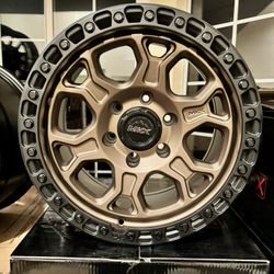 Matte Bronze MVX Off Road New Wheels 17 Inch 6x139.7 Toyota Tacoma 4Runner Sequoia FJ Chevy Silverado Suburban Tahoe Yukon GMC Sierra And More New