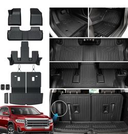 Floor mats set for 2017 to 3023 GMC Acadia