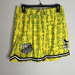 Bob Marley x Chinatown Market Mesh Basketball Shorts Mens Medium Yellow