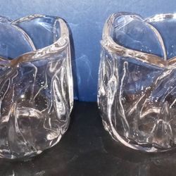 Beautiful Tulip Crystal Candle Holders