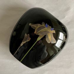 Vintage Otagiri Golden Iris Pillow Vase