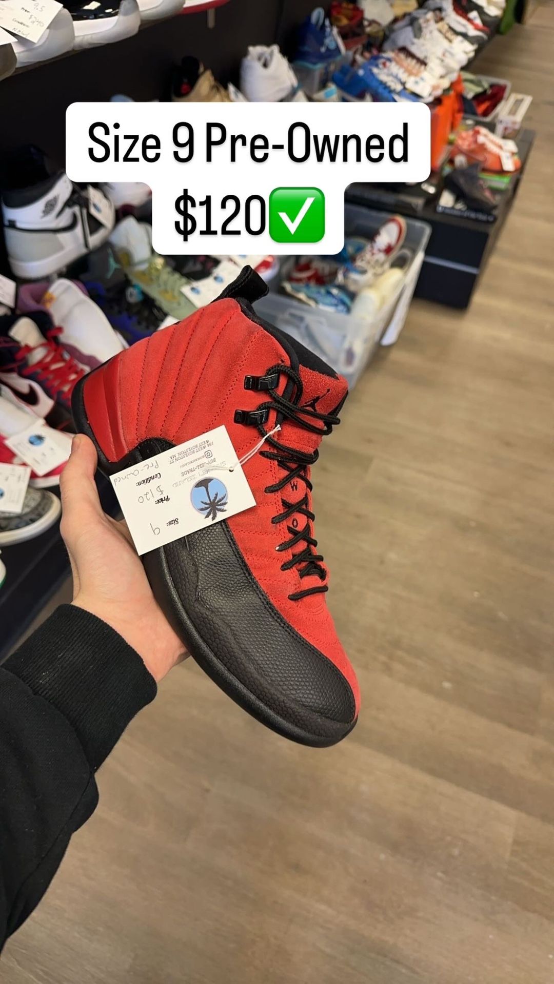 Jordan 12 Reverse Flu Game sz 9