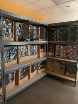 Warehouse Shelving 72 in W x 24 in D Storage Supply Shelves 4 Tier Garage Storage Racks Delivery Available
