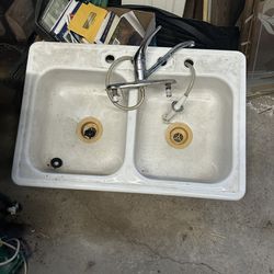 Fiberglass Double Sink 