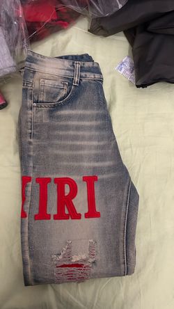 Amiri jeans red